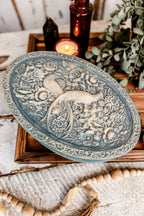 Handcrafted Incolay Jewelry Box (Blue)