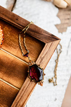Art Deco Amethyst Glass Necklace